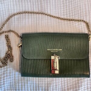 Green Leather Crossbody Bag
